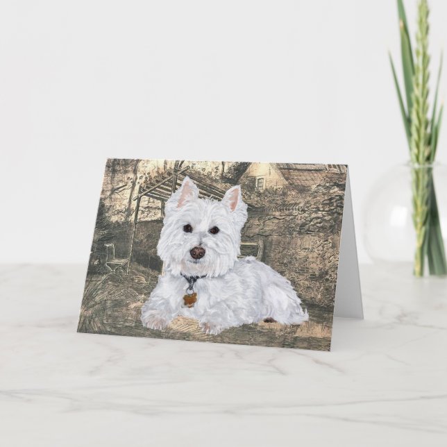 Carte de voeux Westie (Devant)