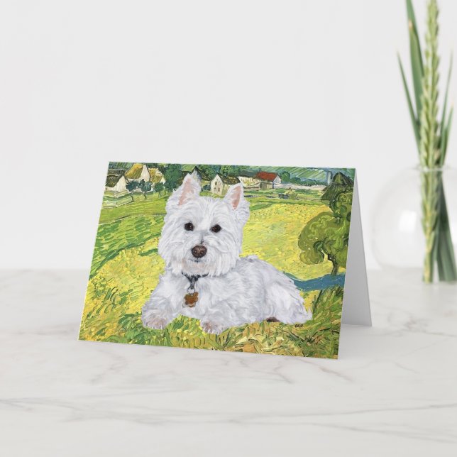 Carte de voeux Westie (Devant)