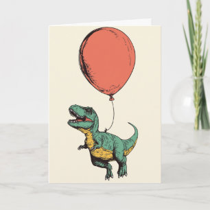 Carte de voeux Whimsical T-Rex