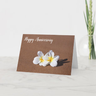 Carte de voeux White Plumeria Sandy Beach