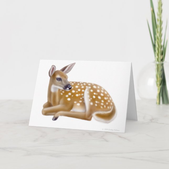 Carte de voeux White Tail Deer Fawn (Devant)