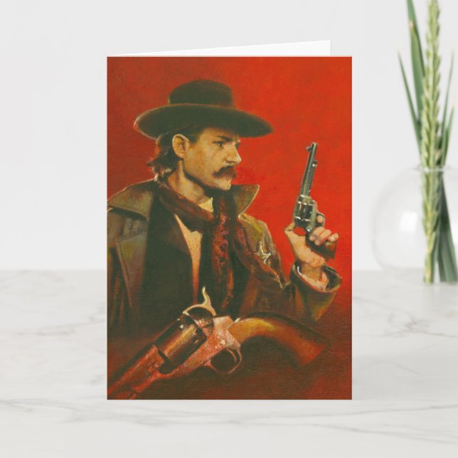 Carte de voeux Wild West Lawman (Devant)