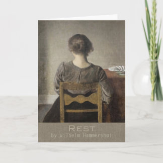 Carte de voeux Wilhelm Hammershøi Rest CC0693