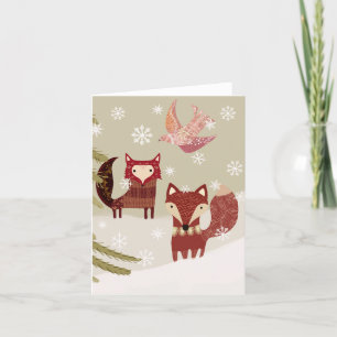 Carte de voeux Winter Fox BLANK