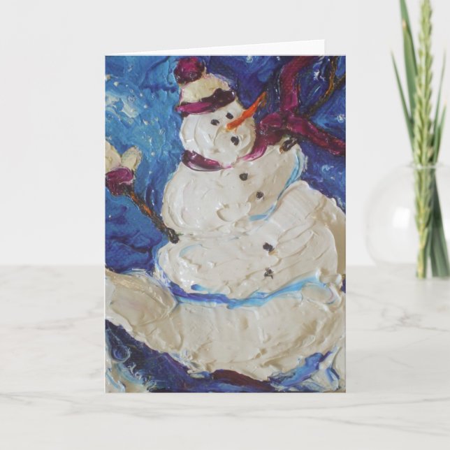 Carte de voeux Winter Snowman (Devant)