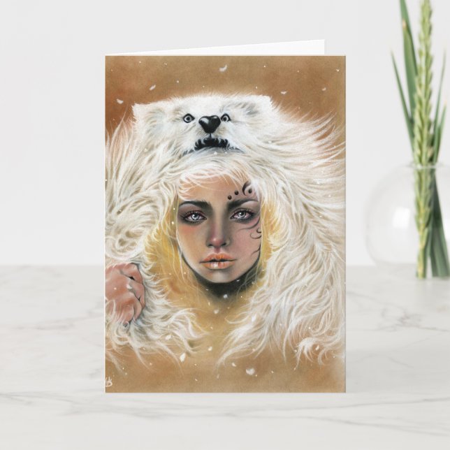Carte de voeux Wolf Beauty (Devant)