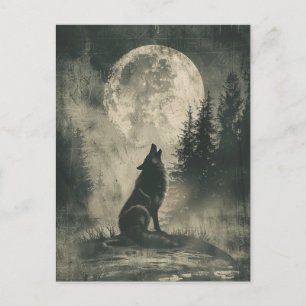 Carte de voeux Wolf Samhain Halloween
