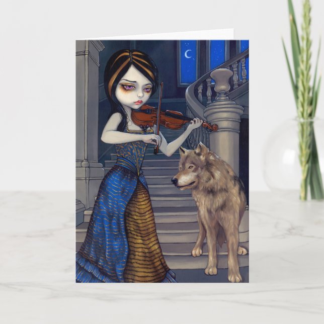 Carte de voeux "Wolf Song" (Devant)