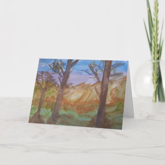 Carte de voeux Woodland Sunset (Devant)