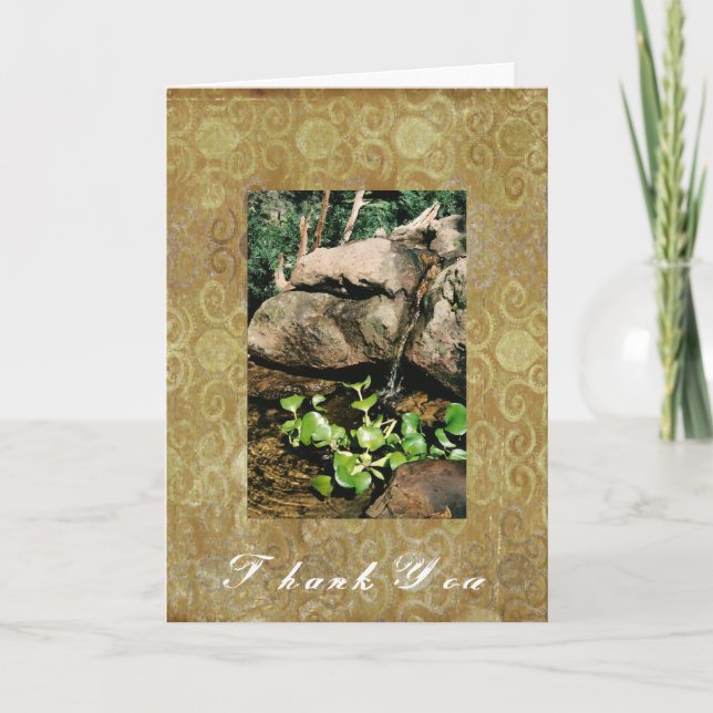 Carte de voeux Woodland Waterfall (Devant)