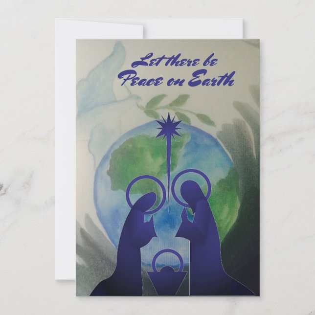 Carte de vœux World Peace Flat (Devant)