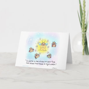 Carte de voeux Yogi Firefly "sourire"