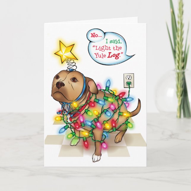 Carte de voeux Yule Dog (Devant)