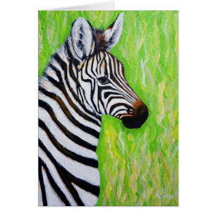 Carte de voeux Zebra Painting