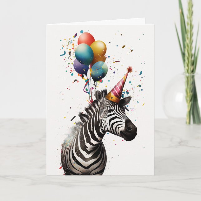 Carte de voeux Zebra Party (Devant)
