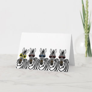 Carte de voeux Zebras
