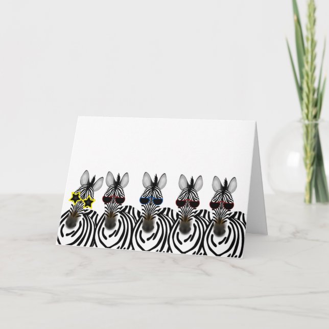 Carte de voeux Zebras (Devant)