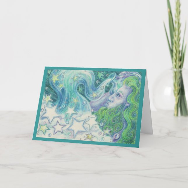 Carte de voeux Zodiac Aquarius (Devant)