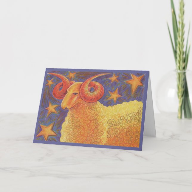 Carte de voeux Zodiac Aries (Devant)