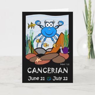 Carte de voeux Zodiac Cancerian