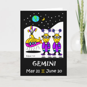 Carte de voeux Zodiac Gemini