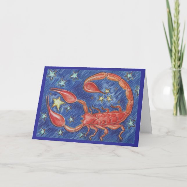 Carte de voeux Zodiac Scorpio (Devant)