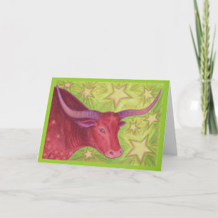 Carte de voeux Zodiac Taurus
