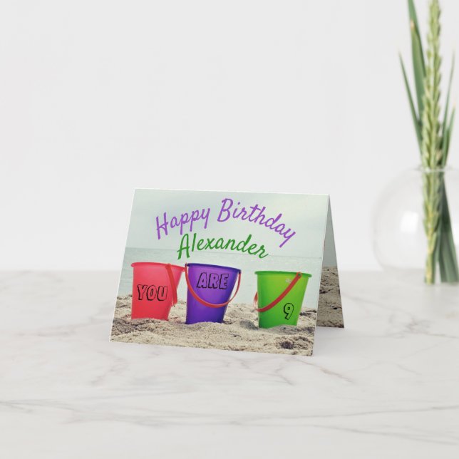 Carte de voiles de plage Invitation anniversaire e (Devant)