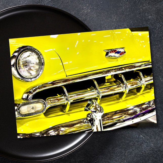 Carte de voiture classique Chevrolet Jaune (Créateur téléchargé)