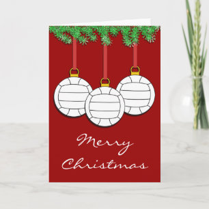 Carte de volley-ball de Noël