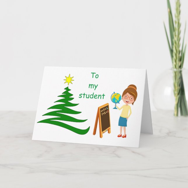 CARTE **DE VOTRE "ENSEIGNANT" À NOËL** (Devant)