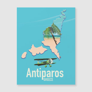 Carte de voyage d'Antiparos Grèce