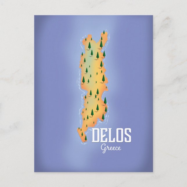Carte de voyage de Delos Grèce (Devant)