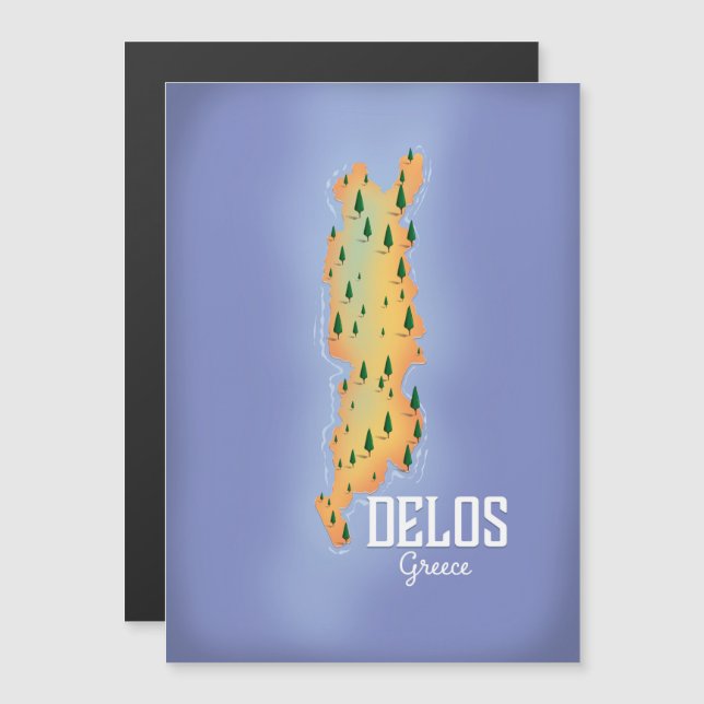 Carte de voyage de Delos Grèce (Devant / Derrière)