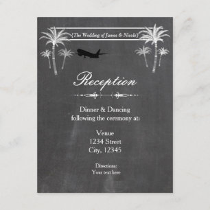 Carte de voyage de destination de mariage à la cra
