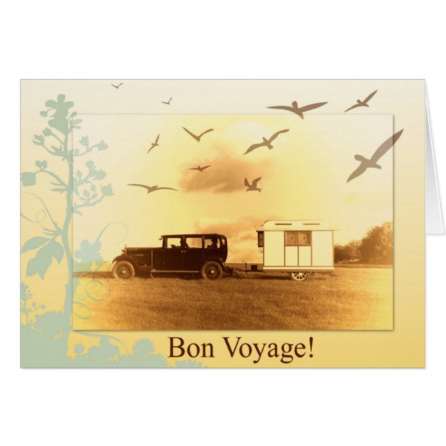 Carte de voyage de fève (Devant horizontal)