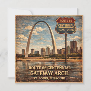 Carte de voyage de l'arche de la Gateway Route 66