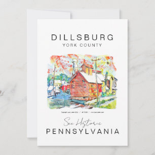 CARTE DE VOYAGE DILLSBURG PENNSYLVANIA