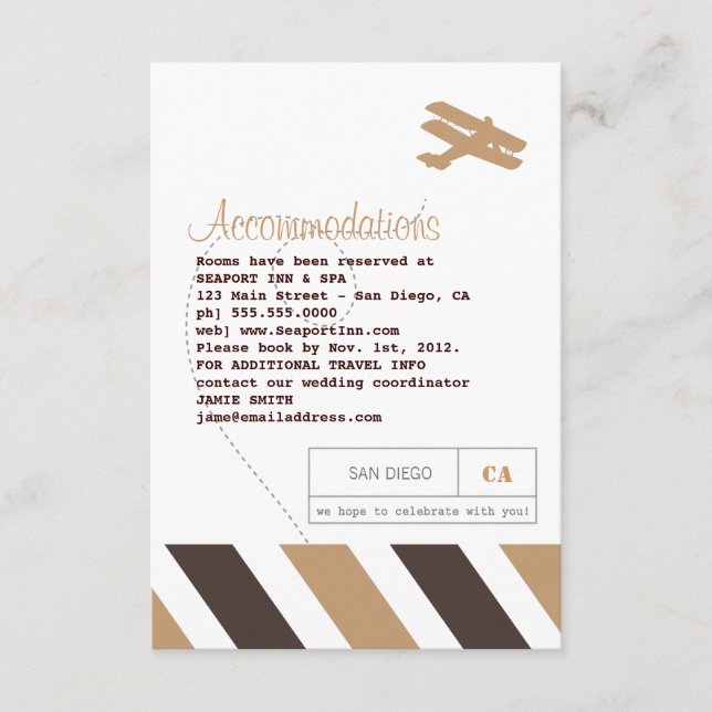 Carte de voyage et d'insertion d'hôtel (Devant)