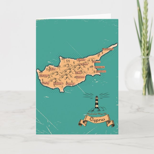 Carte de voyage illustrée Chypre (Devant)