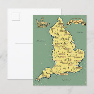 Carte de Voyage illustrée de l'Angleterre