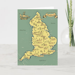 Carte de Voyage illustrée de l'Angleterre