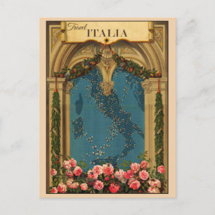 Carte de voyage Italie vintage Carte Carte postale