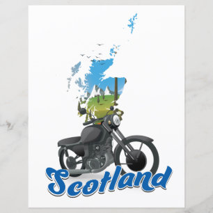 carte de voyage moto Écosse poseur