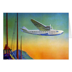 Carte de voyage transpacifique vintage