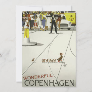 Carte de voyage vintage Copenhagen Danemark