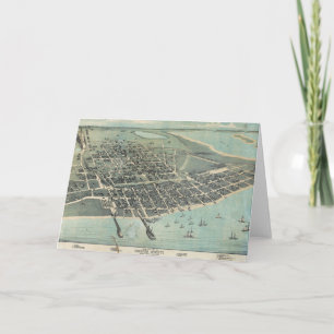 Carte de vue d'oeil d'oiseau de Corpus Christi le