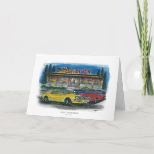 Carte de WAGON-RESTAURANT de VOITURE de MUSCLE