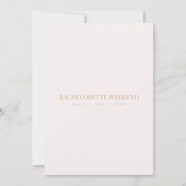Carte de week-end d'enterrement de vie de jeune fi (Devant)