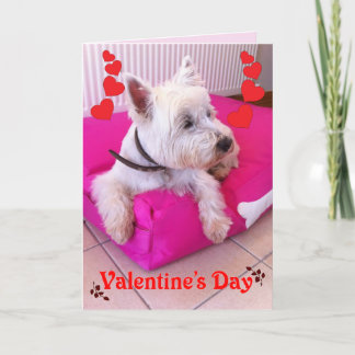 Carte de Westie de Saint-Valentin